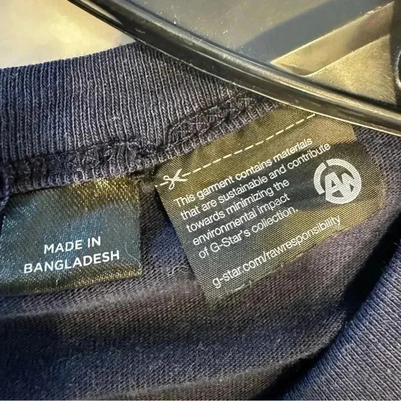 G Star Raw Men’s Navy Blue Short Sleeve Tee Shirt Size L - Picture 4 of 7